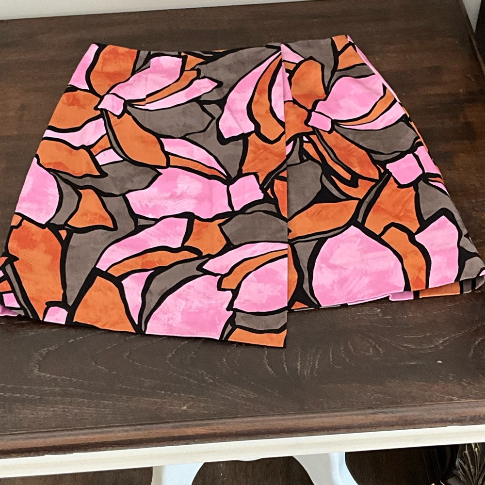 MINKPINK Pink and Orange Patterned Skirt